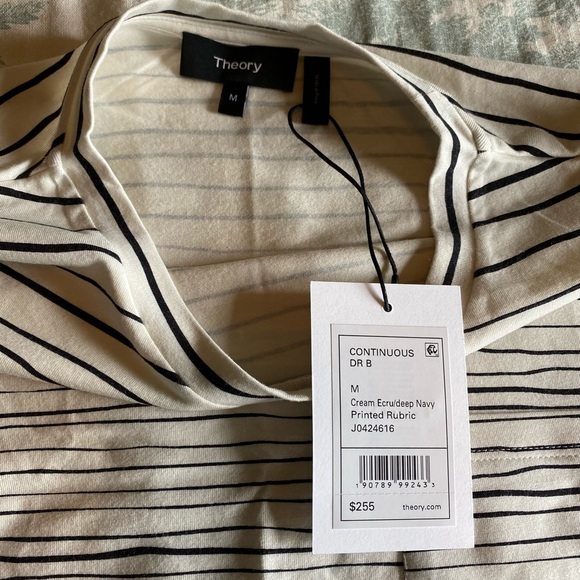 NWT Theory Striped T-Shirt Dress - Picture 8 of 11